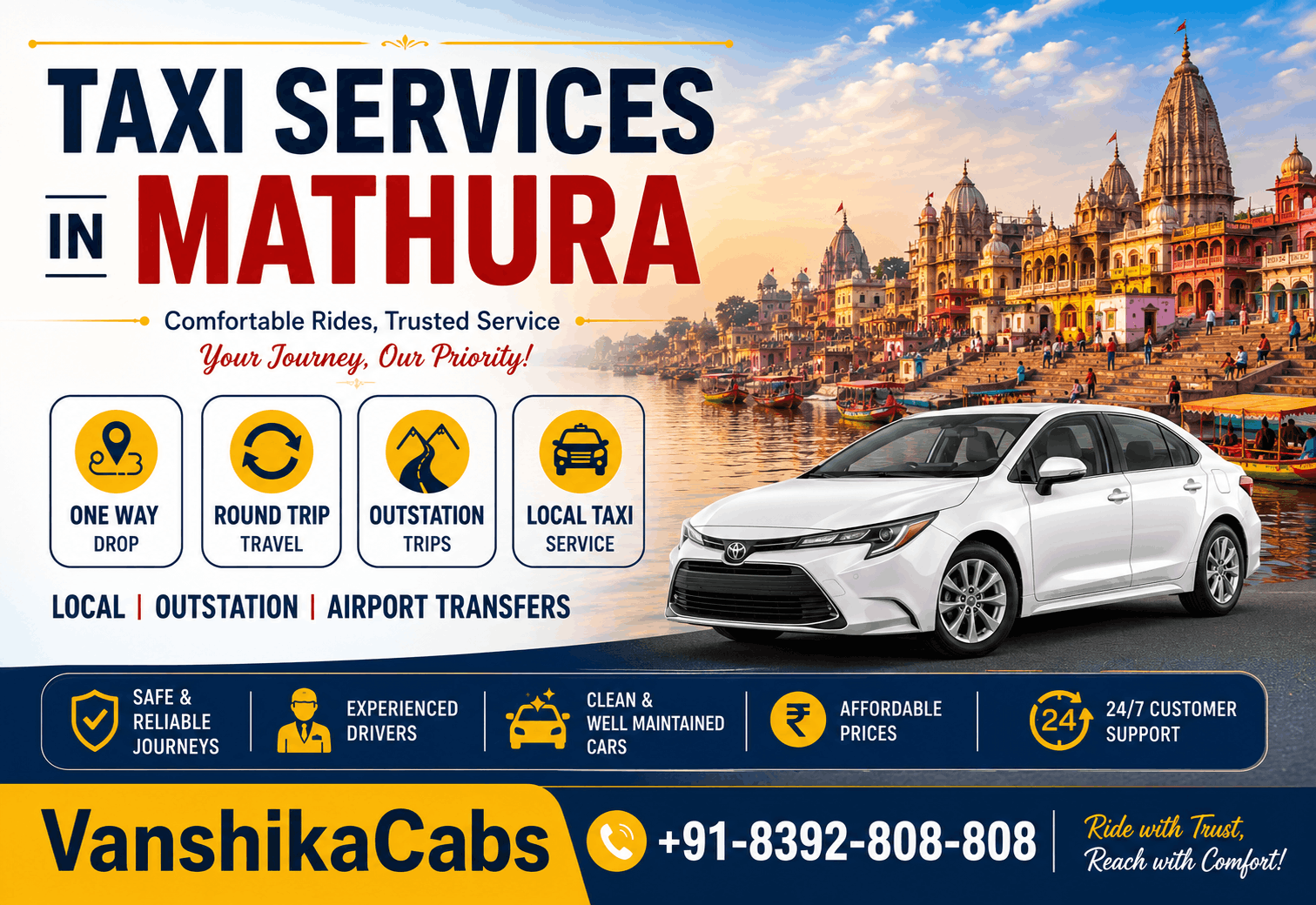 one way taxi services in Mathura
