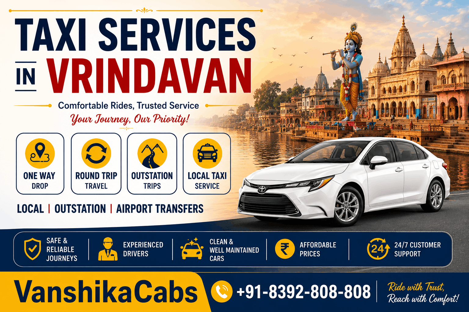 taxi services in Vrindavan